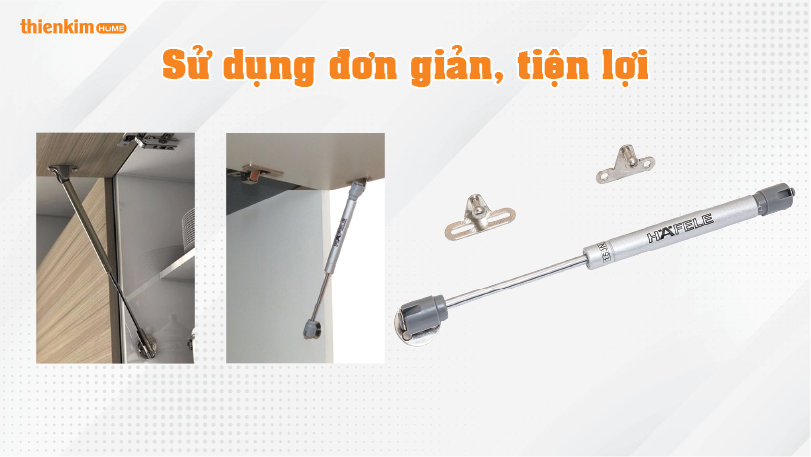 Pittong đẩy cánh tủ Hafele 373.82.001 tiện lợi